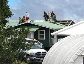 New volunteer cabin roof at Hakalau NWR | Volunteer Wildlife Refuge Hawaii