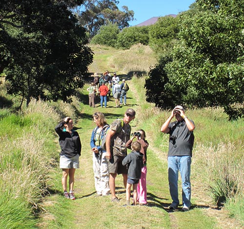 Families tour the Refuge. Photo by J. B. Friday