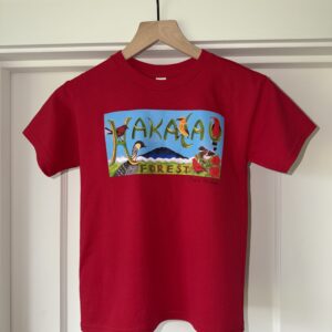 T-shirt Keiki Size Maile Melrose Hakalau Art Short Sleeve Red